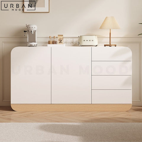 TRACY Japandi Sideboard Off White Matte Finish - URBANMOOD