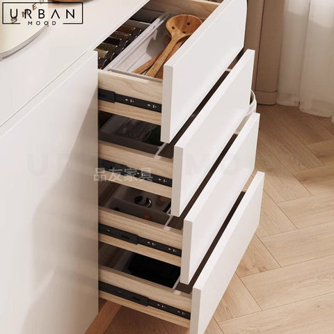 TRACY Japandi Sideboard Off White Matte Finish - URBANMOOD