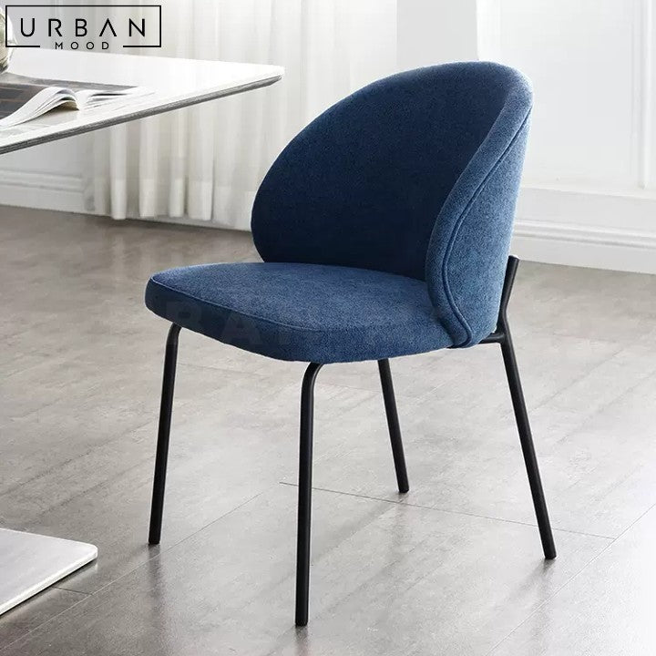 VILLENE Modern Fabric Dining Chair Sleek Durable Design - URBANMOOD