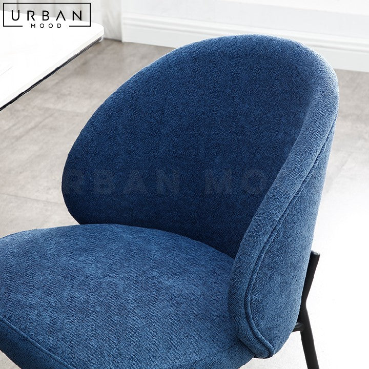 VILLENE Modern Fabric Dining Chair Sleek Durable Design - URBANMOOD