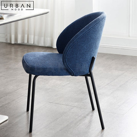 VILLENE Modern Fabric Dining Chair Sleek Durable Design - URBANMOOD