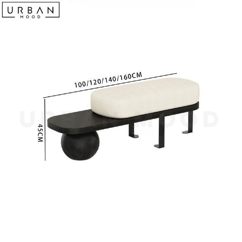 VIS Modern Boucle Bench Upholstered in Soft Boucle Fabric - URBANMOOD