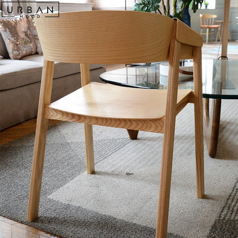 Valentina Scandinavian Solid Wood Dining Chair - URBANMOOD