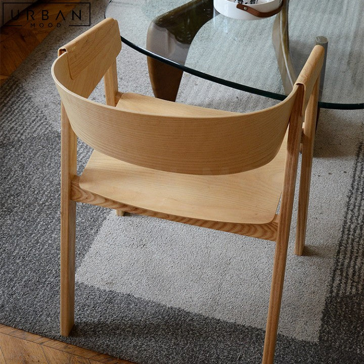Valentina Scandinavian Solid Wood Dining Chair - URBANMOOD