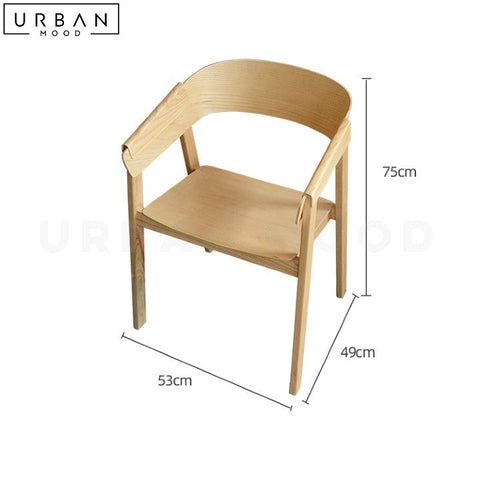 Valentina Scandinavian Solid Wood Dining Chair - URBANMOOD