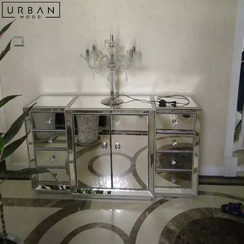 Victorian Mirrored Sideboard with Storage - URBANMOOD