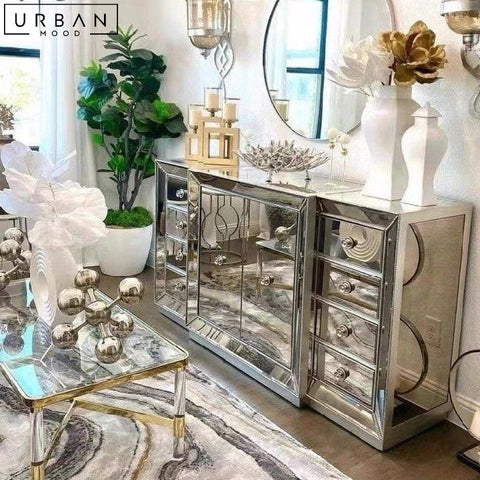 Victorian Mirrored Sideboard with Storage - URBANMOOD