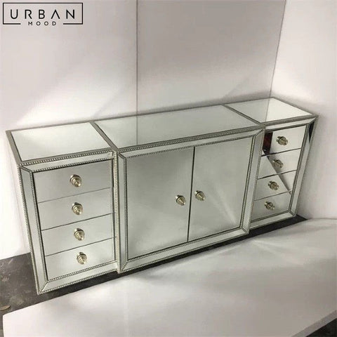 Victorian Mirrored Sideboard with Storage - URBANMOOD