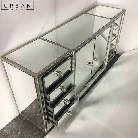 Victorian Mirrored Sideboard with Storage - URBANMOOD