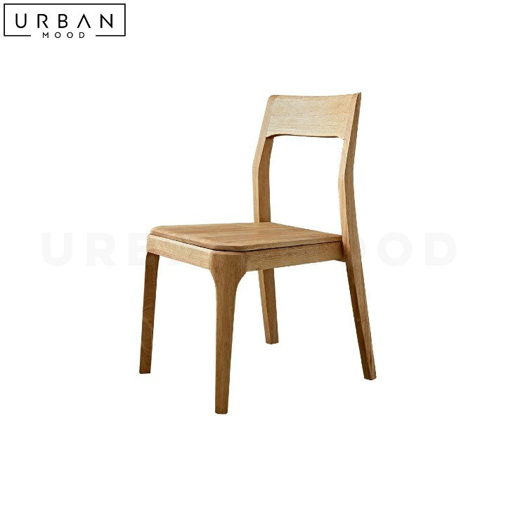WEISE Modern Japandi Rubber Wood Dining Chair - URBANMOOD