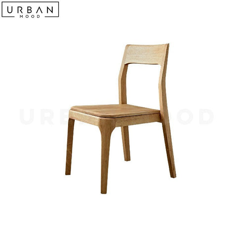 WEISE Modern Japandi Rubber Wood Dining Chair - URBANMOOD