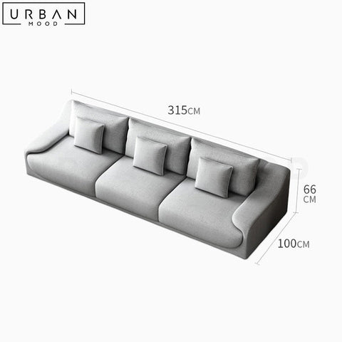 WILLOW Minimalist Modern Fabric Sofa with Pine Wood - URBANMOOD