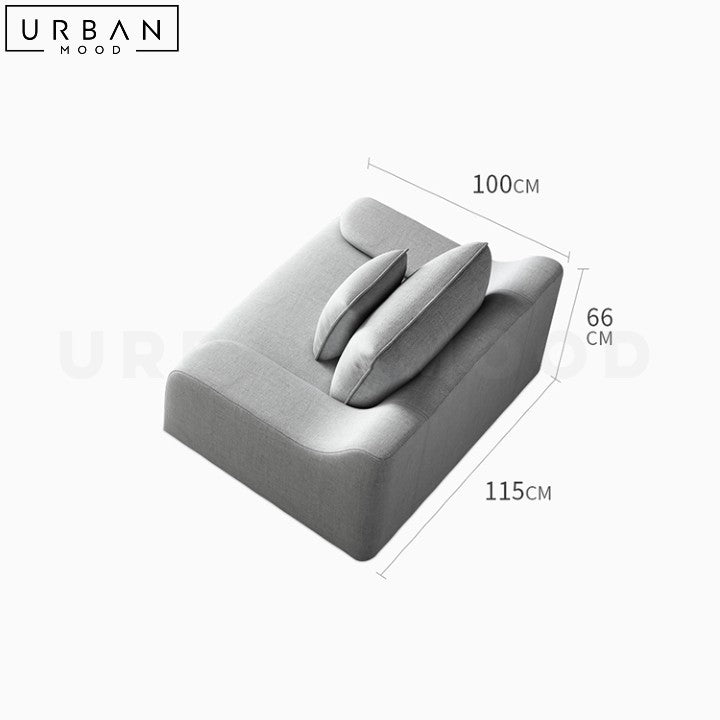 WILLOW Minimalist Modern Fabric Sofa with Pine Wood - URBANMOOD