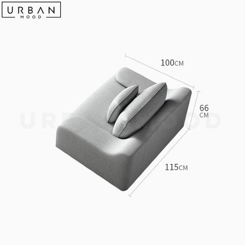 WILLOW Minimalist Modern Fabric Sofa with Pine Wood - URBANMOOD