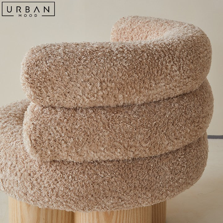 ZAK Lambswool Leisure Chair Comfortable Boucle Armchair - URBANMOOD