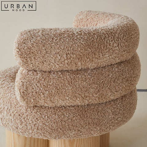ZAK Lambswool Leisure Chair Comfortable Boucle Armchair - URBANMOOD