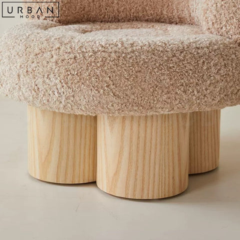ZAK Lambswool Leisure Chair Comfortable Boucle Armchair - URBANMOOD