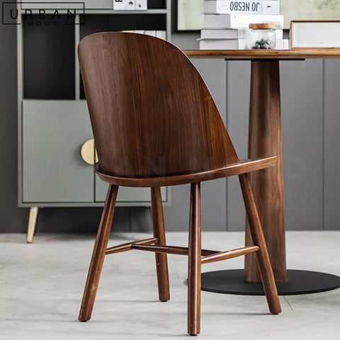 ZOE Japandi Solid Wood Dining Chair Minimalist Design - URBANMOOD