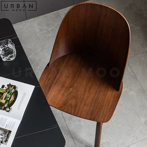 ZOE Japandi Solid Wood Dining Chair Minimalist Design - URBANMOOD