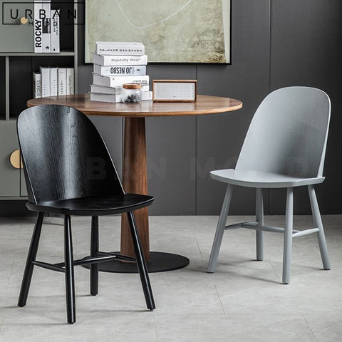 ZOE Japandi Solid Wood Dining Chair Minimalist Design - URBANMOOD