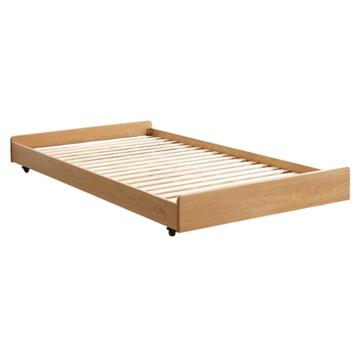 Oak, Beech solid wood floor bed with pulley toddler bed<