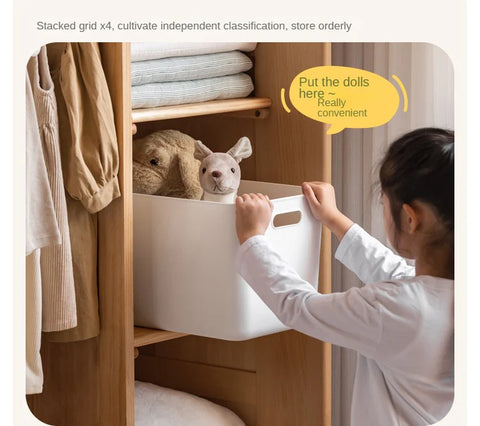 Beech Solid Wood Kids Sliding Door Wardrobe