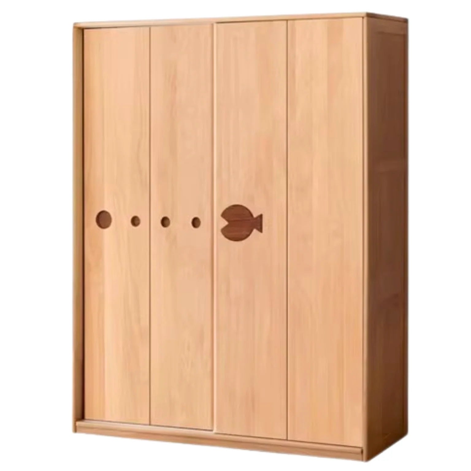 Beech Solid Wood Kids Sliding Door Wardrobe
