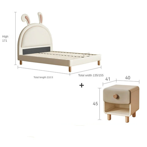 Children's Bed Girl Cartoon Rabbit Bed<