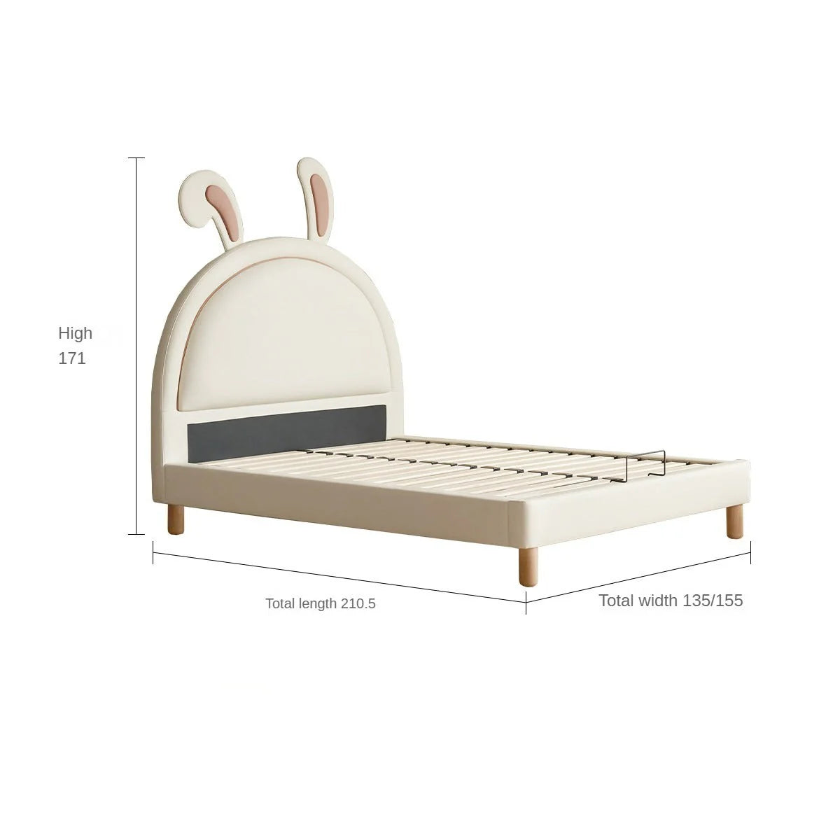 Children's Bed Girl Cartoon Rabbit Bed<