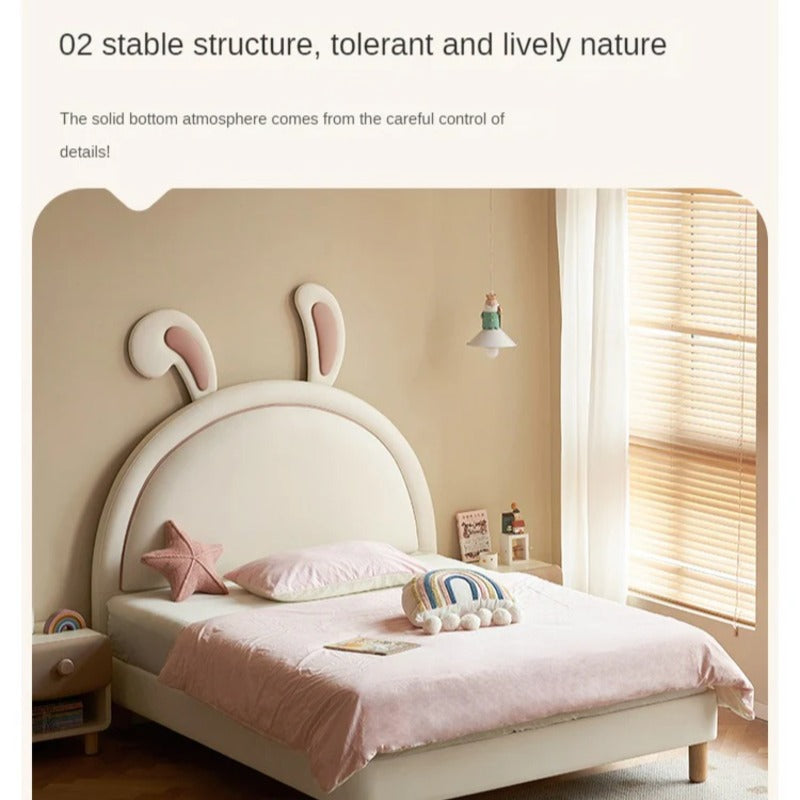 Children's Bed Girl Cartoon Rabbit Bed<