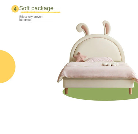Children's Bed Girl Cartoon Rabbit Bed<