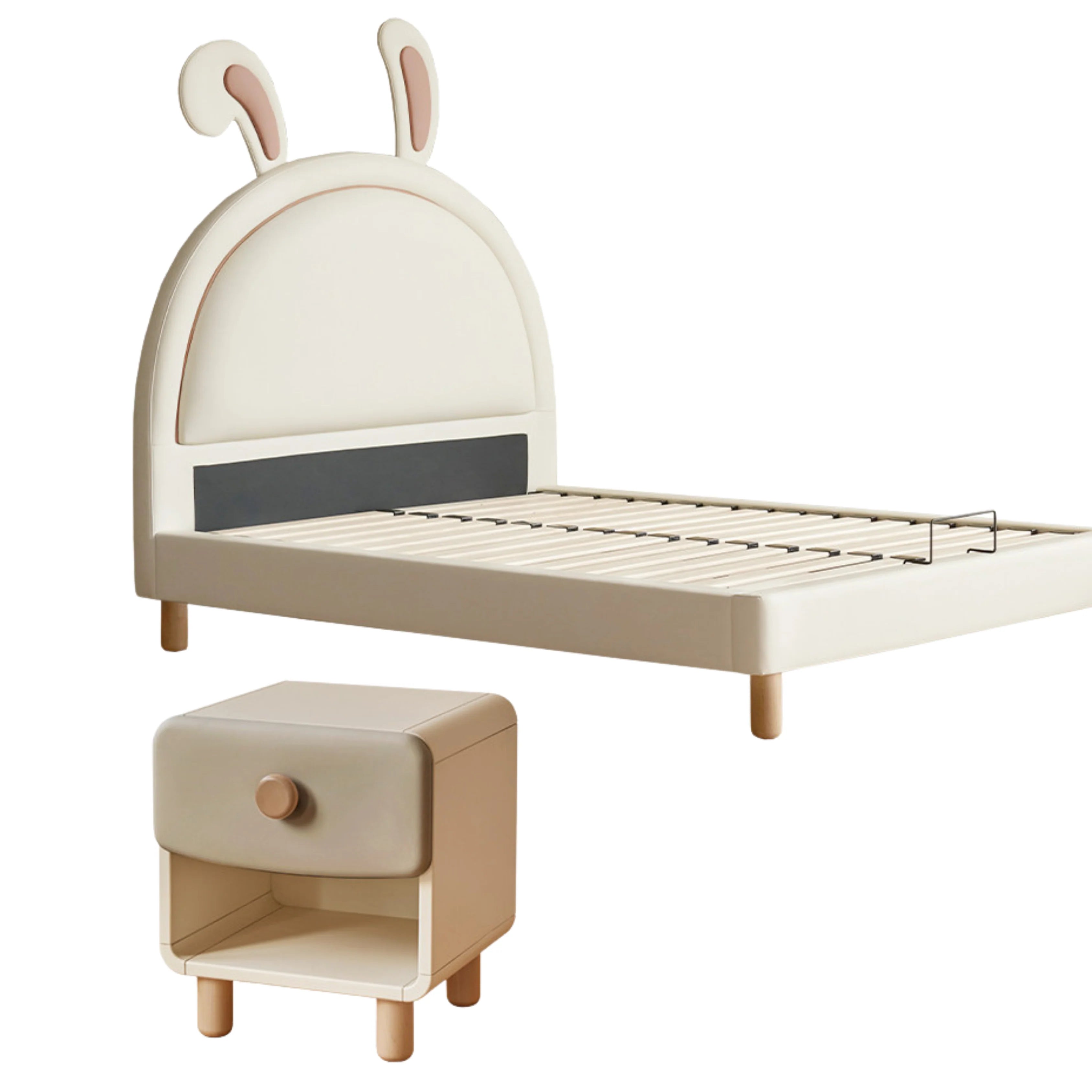 Children's Bed Girl Cartoon Rabbit Bed<