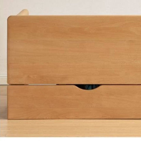 Beech Solid Wood Kids Learning Desk with White Top Storage Drawers and Eye Protection Lamp