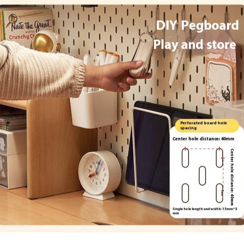 Beech Solid Wood Kids Learning Desk with White Top Storage Drawers and Eye Protection Lamp