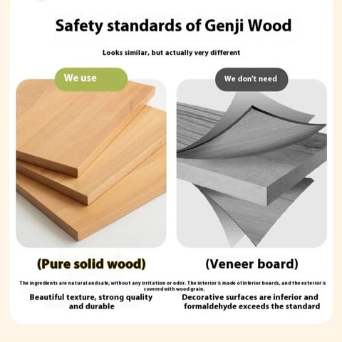 Beech Solid Wood Kids Chair Natural Finish Ergonomic Adjustable Seat Removable Washable Chenille Cushion for Playroom & Study