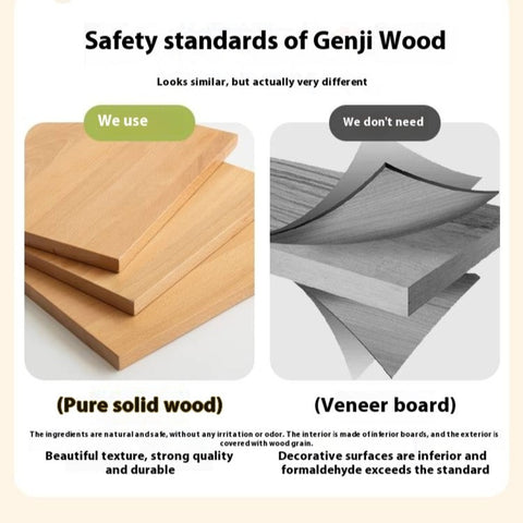 Beech Solid Wood Kids Chair Natural Finish Ergonomic Adjustable Seat Removable Washable Chenille Cushion for Playroom & Study