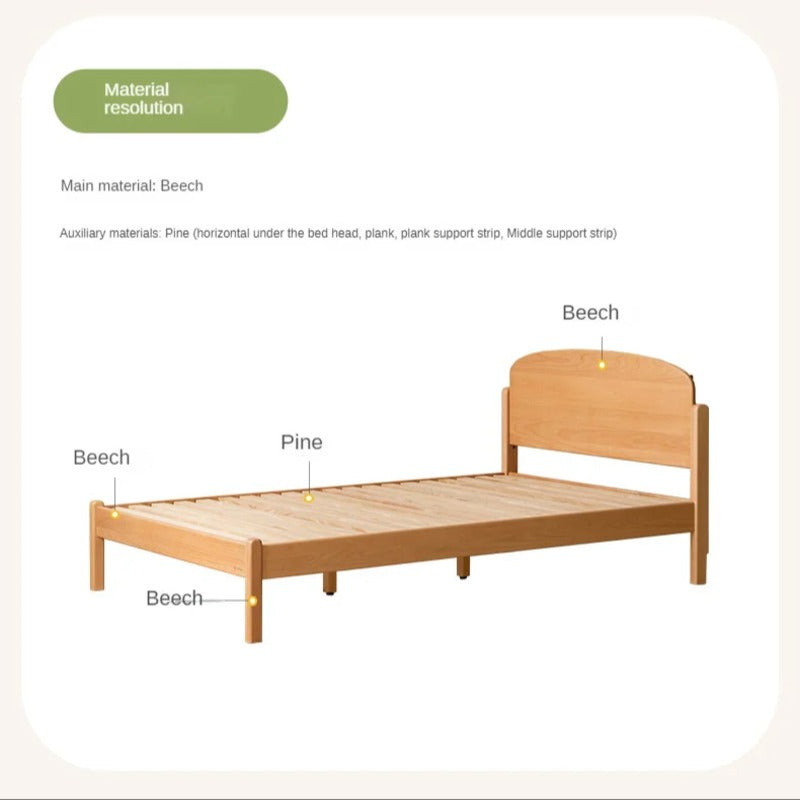 Beech Solid Wood Children's Bed Boys Girls<