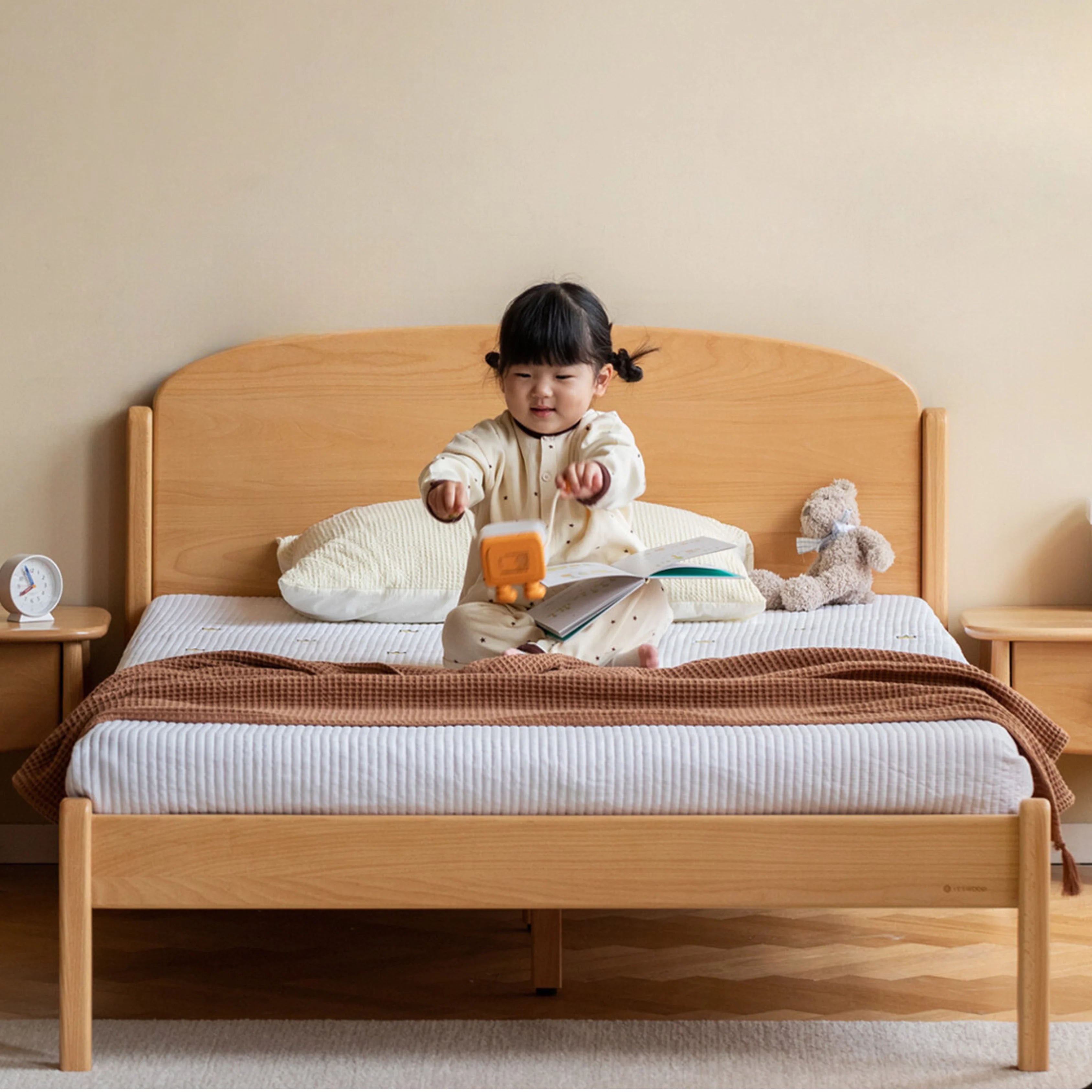 Beech Solid Wood Children's Bed Boys Girls<