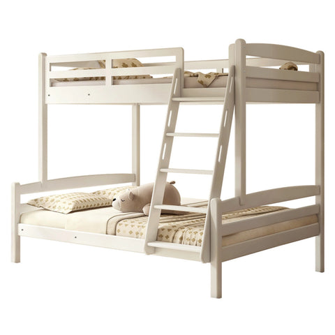 Beech, Birch solid wood children's bunk bed white detachable bed.