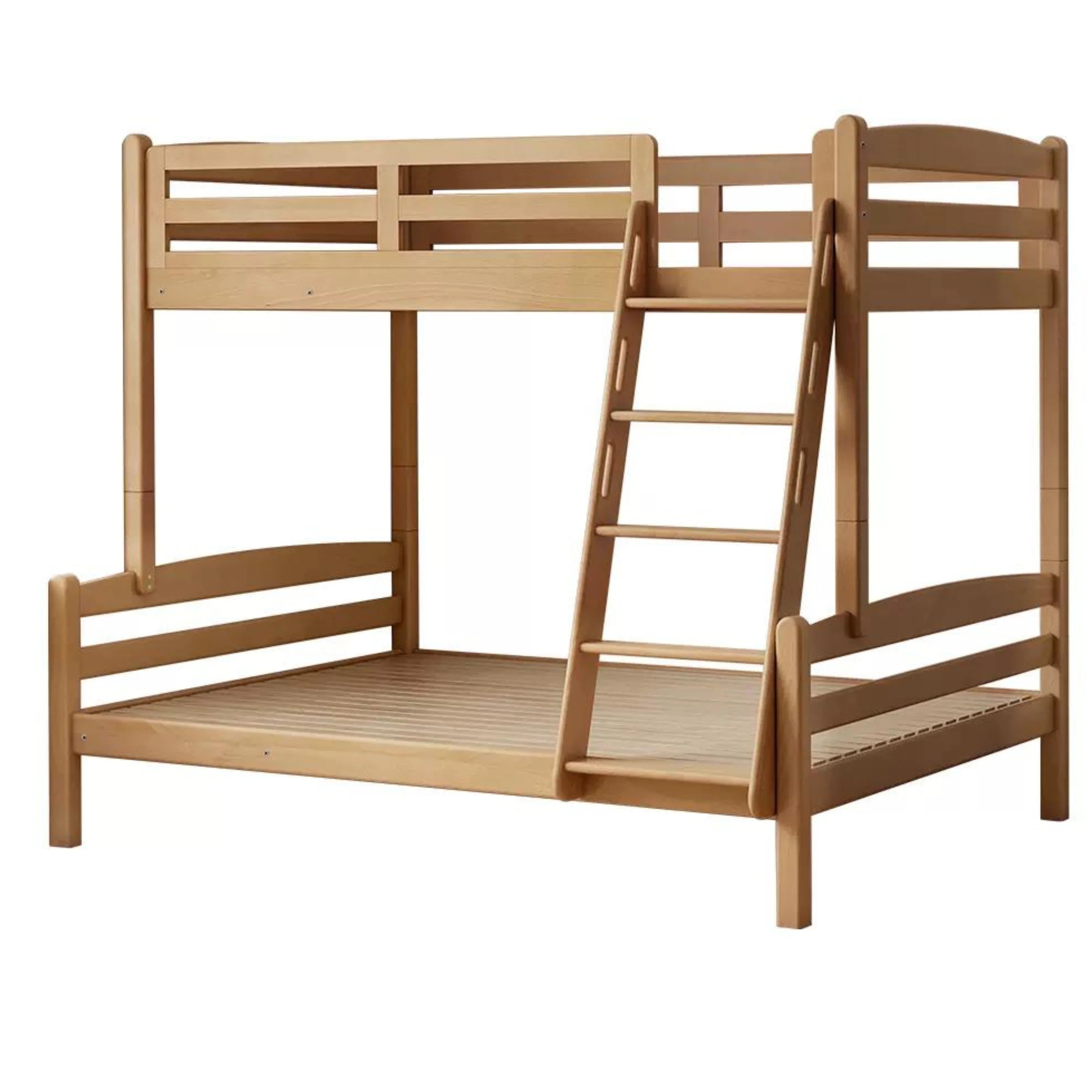 Beech, Birch solid wood children's bunk bed white detachable bed.