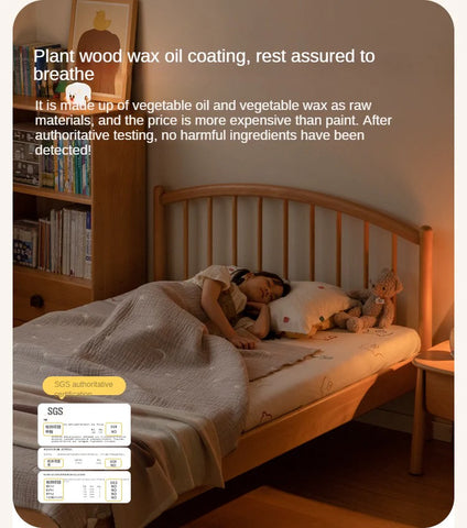 Beech Solid Wood Children's Bed<