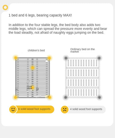 Oak solid wood children's bed<