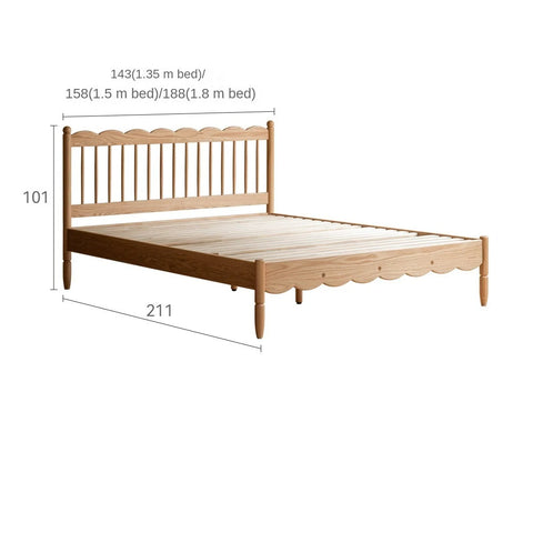 Oak solid wood children's bed<