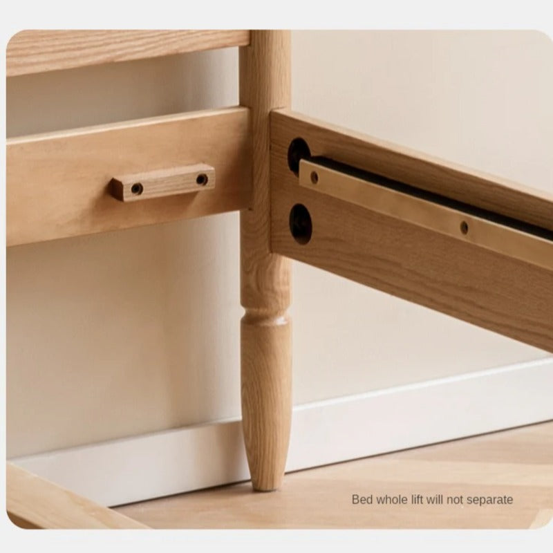 Oak solid wood children's bed<