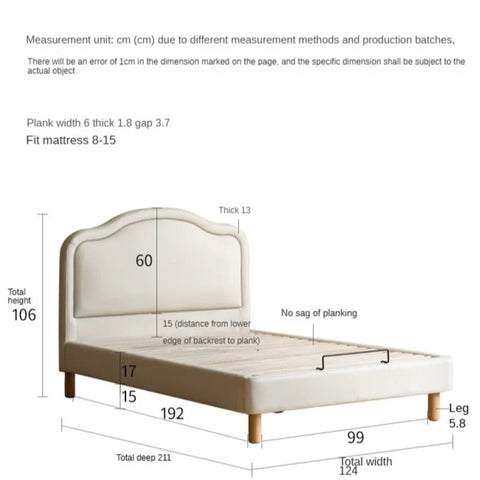 Organic Leather Cream Style Soft Kid's Bed