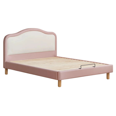 Organic Leather Cream Style Soft Kid's Bed
