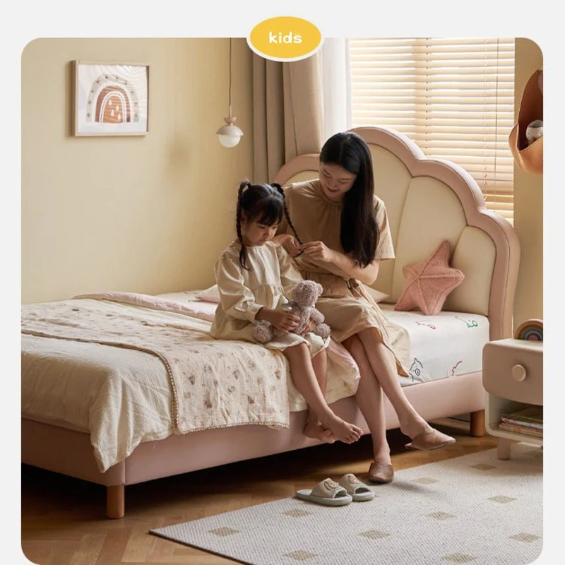 Organic Leather kid's Bed princess bed<