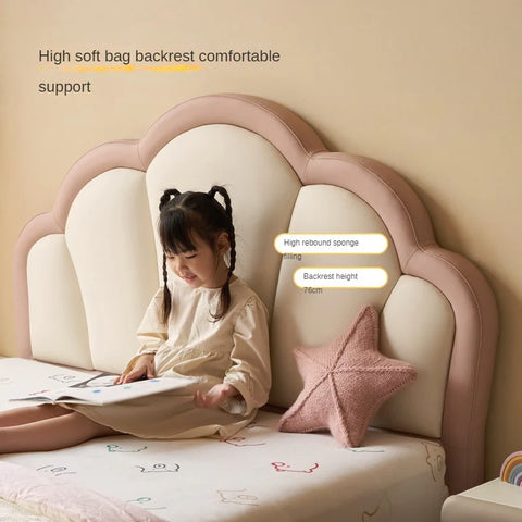 Organic Leather kid's Bed princess bed<