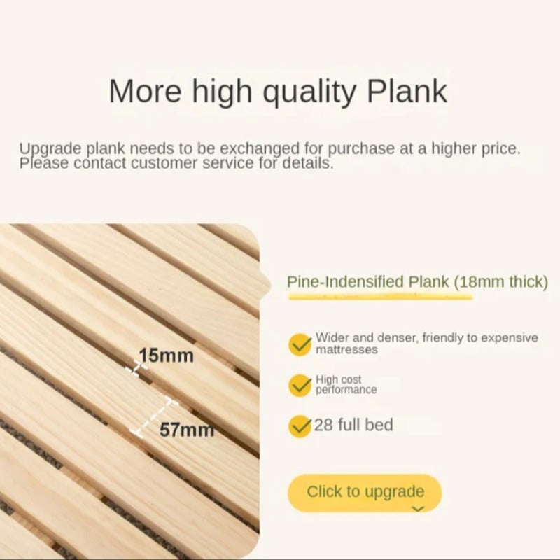 Poplar Solid Wood High Headboard Children's Bed.