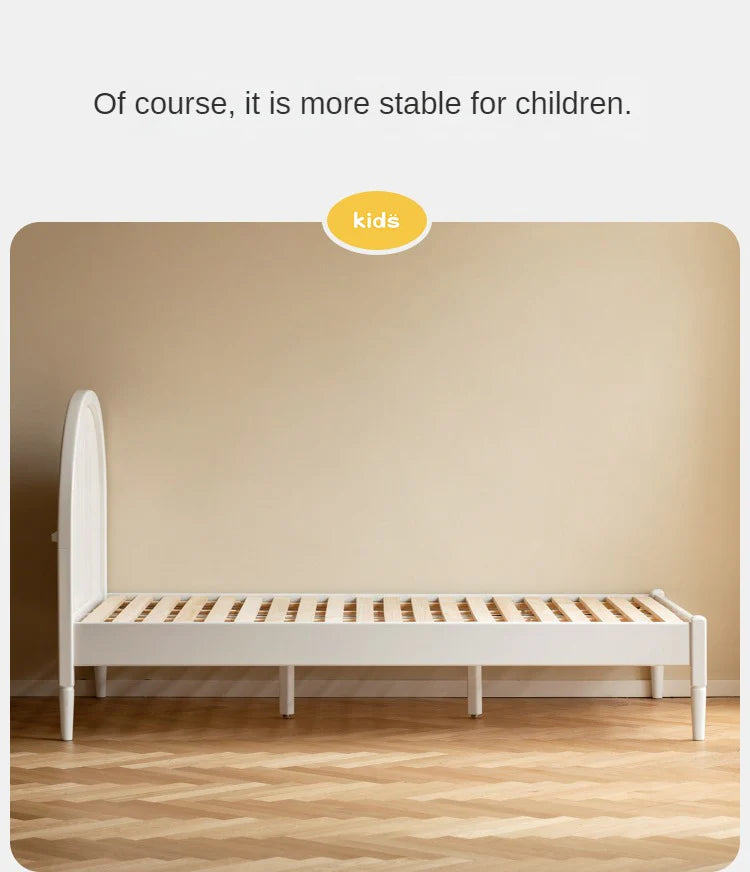 Poplar Solid Wood High Headboard Children's Bed.